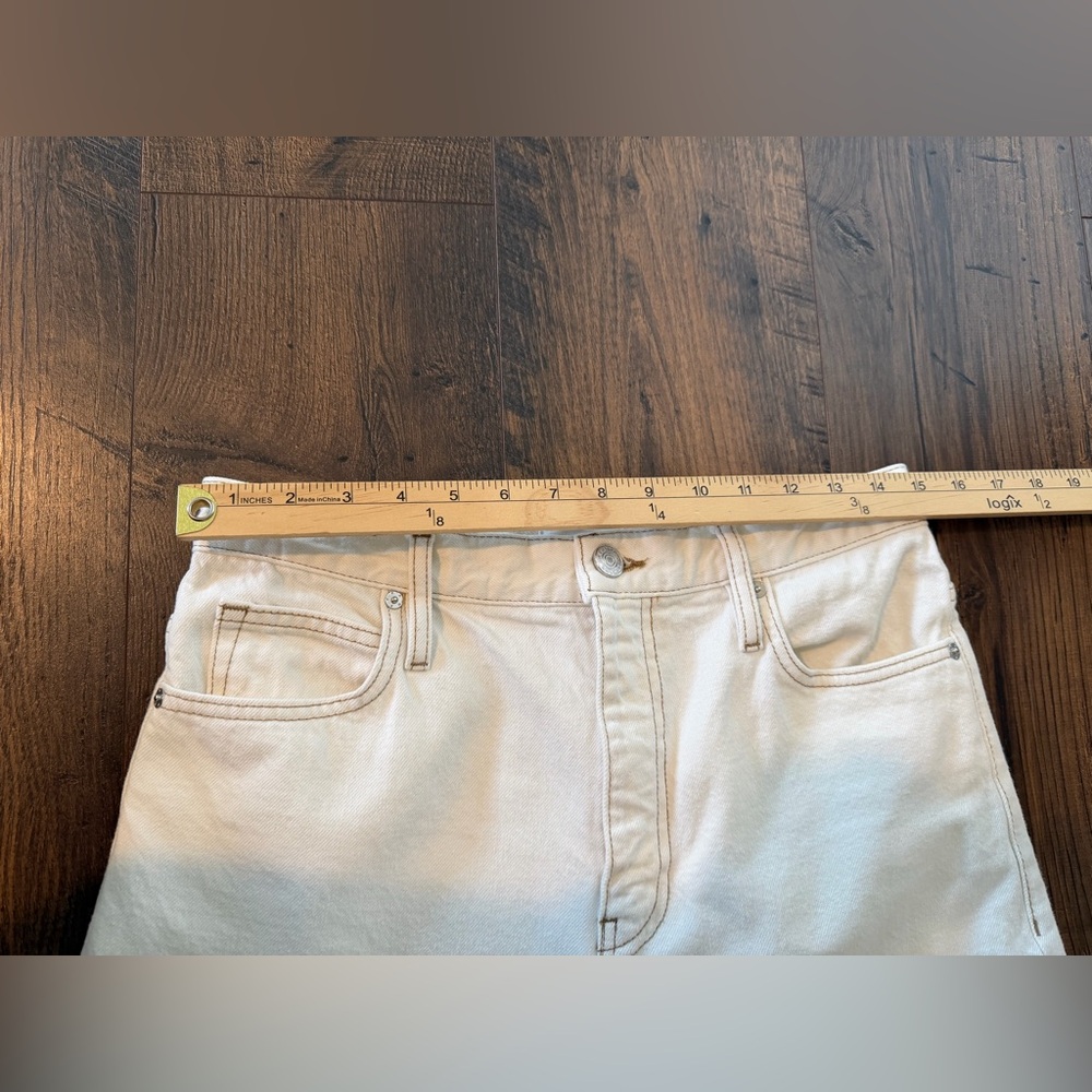 FRAME Ultra High Rise Barrel Jeans Ecru Size 29 - Picture 10 of 12